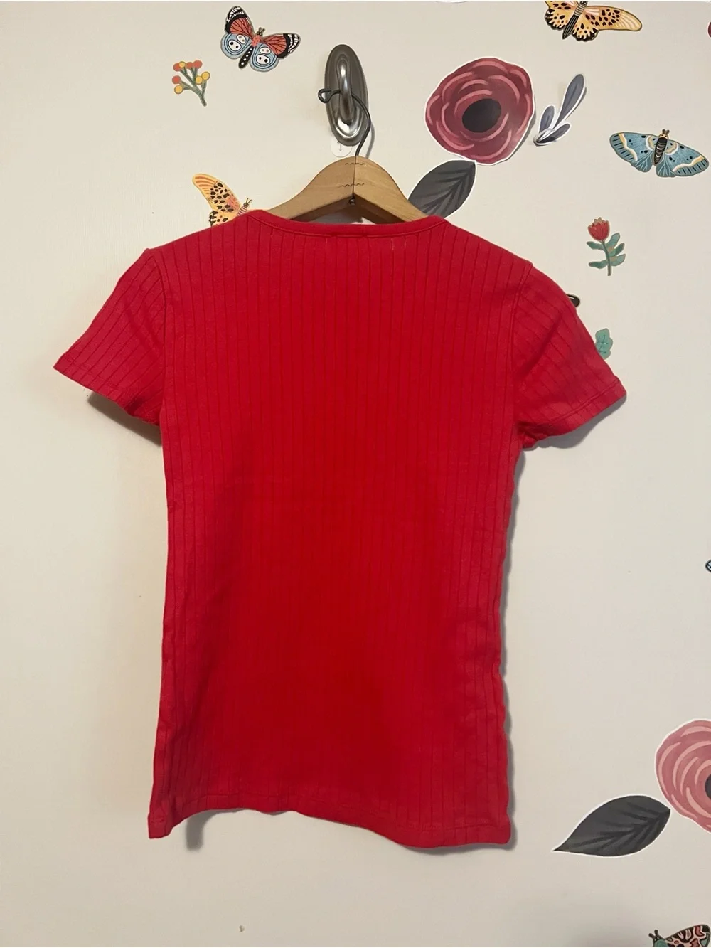 J. Crew Pink Ribbed Short-Sleeve Tee